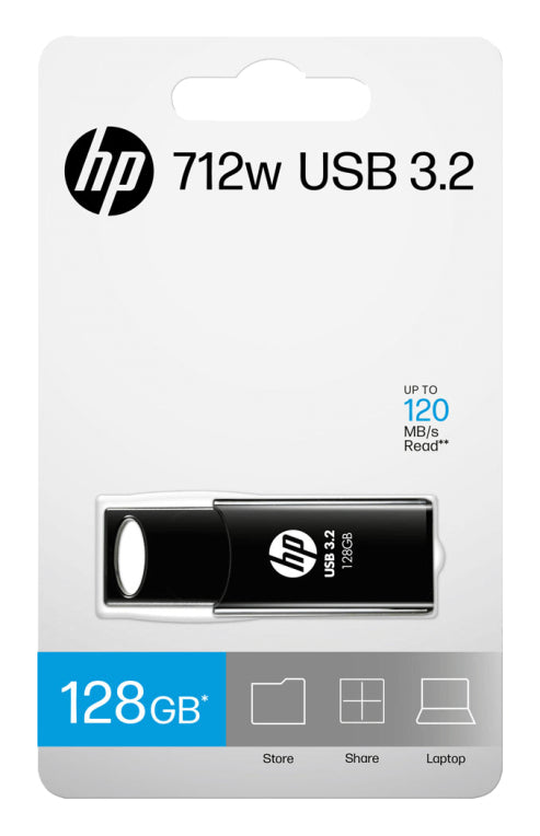 HP 712w unidad flash USB 128 GB USB tipo A 3.2 Gen 1 (3.1 Gen 1) Negro