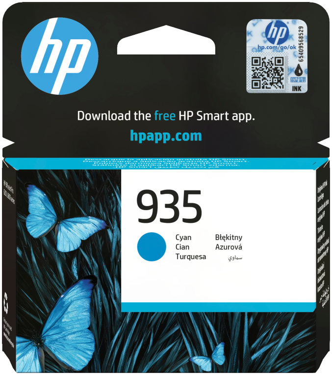 HP Cartucho de tinta original 935 cian - detalle