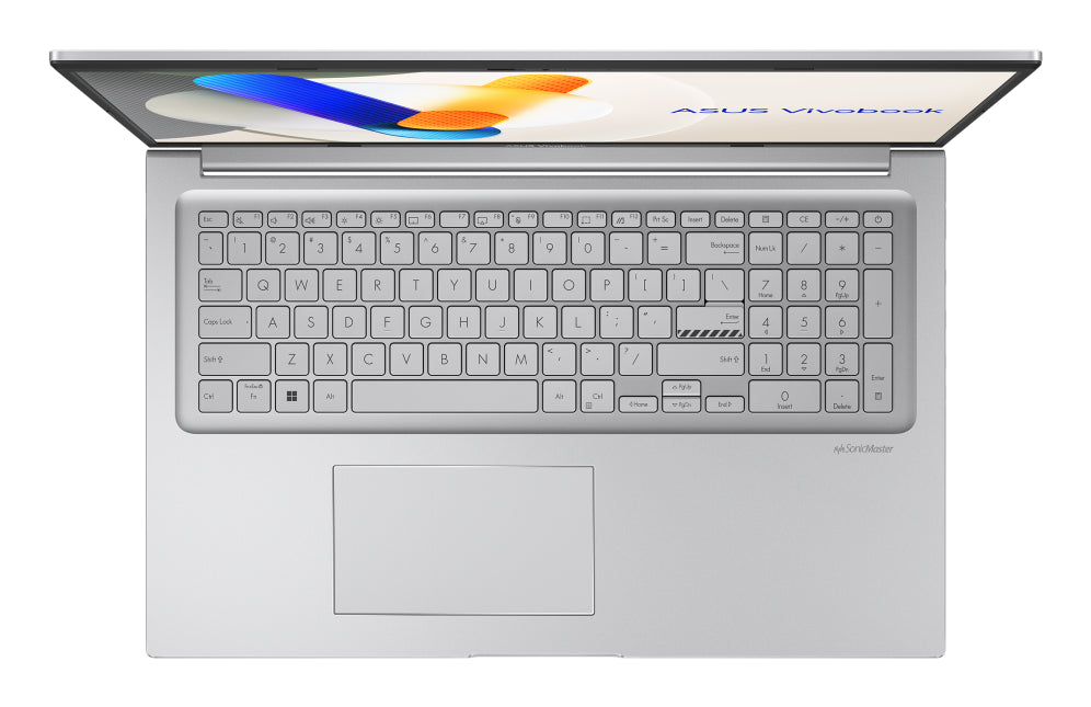 ASUS Vivobook 17 F1704VA-AU050 - Ordenador Portátil 17.3" Full HD (Intel Core 7 150U. 16GB RAM. 1TB SSD. Graphics. Sin Sistema Operativo) Plata Fría - Teclado QWERTY español