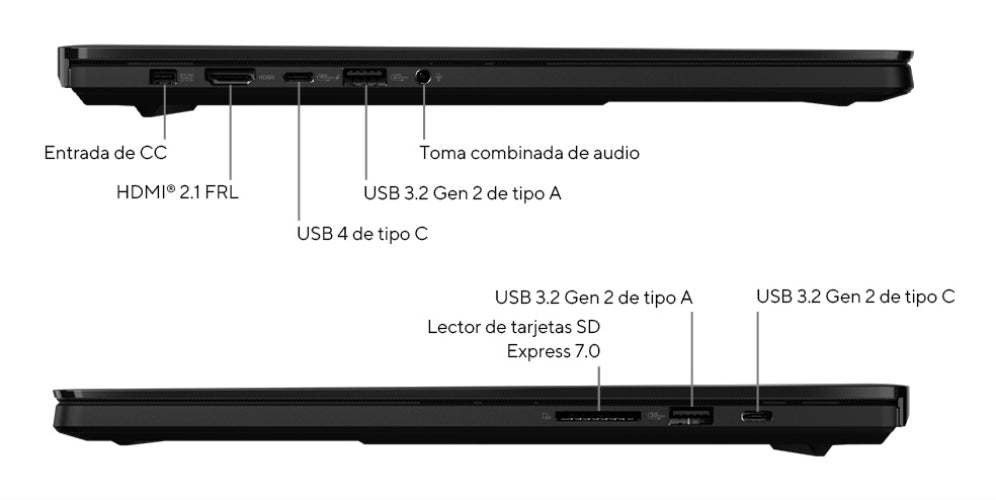 ASUS ProArt P16 OLED H7606WP-SC104W - Ordenador Portátil 16" WQUXGA (AMD Ryzen AI 9 HX 370. 32GB RAM. 100GB SSD. NVIDIA RTX 5070 8GB. Windows 11 Home) Negro Nano - Teclado QWERTY español