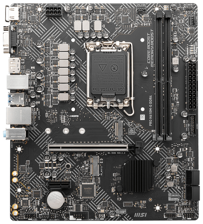 MSI PRO H610M-G DDR4 placa base Intel H610 LGA 1700 micro ATX - detalle