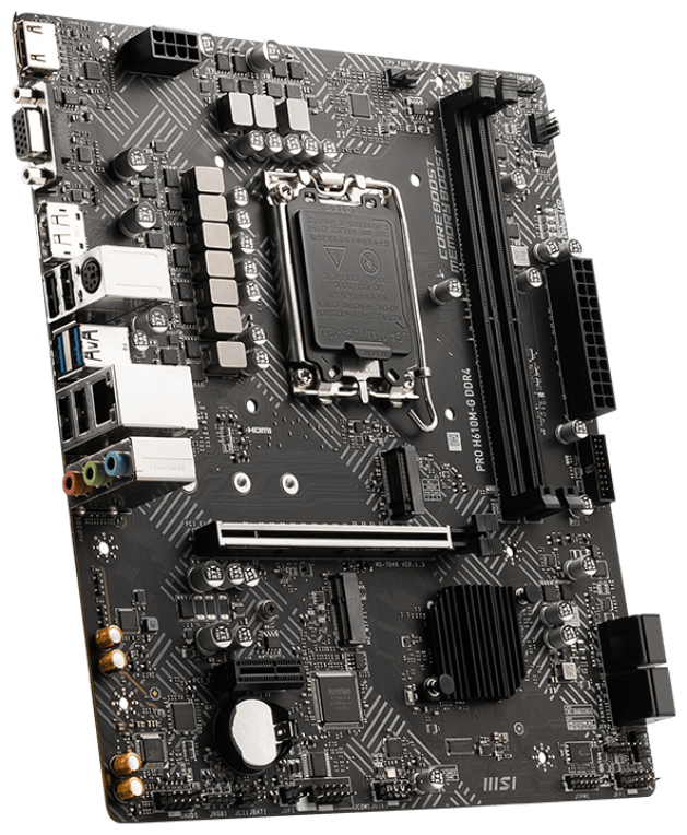 MSI PRO H610M-G DDR4 placa base Intel H610 LGA 1700 micro ATX - detalle