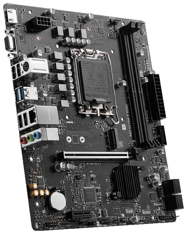 MSI PRO H610M-E DDR4 placa base Intel H610 LGA 1700 micro ATX - detalle