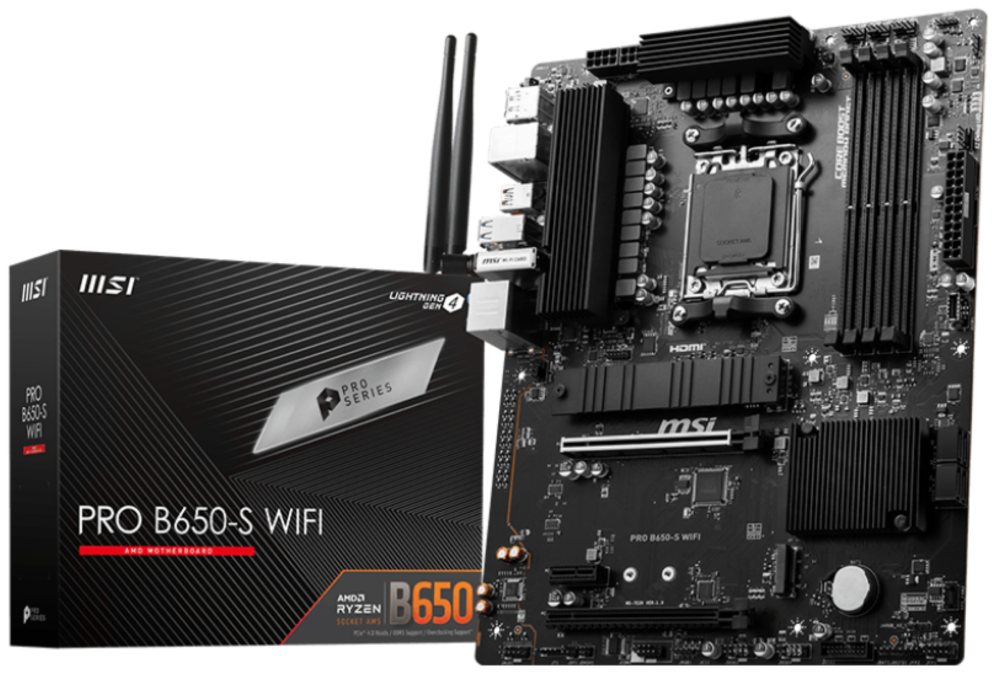 MSI PRO B650-S WIFI placa base AMD B650 Zócalo AM5 ATX - detalle