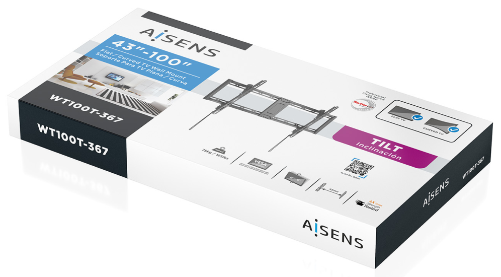 AISENS WT100T-367 soporte para TV 2.54 m (100") - detalle