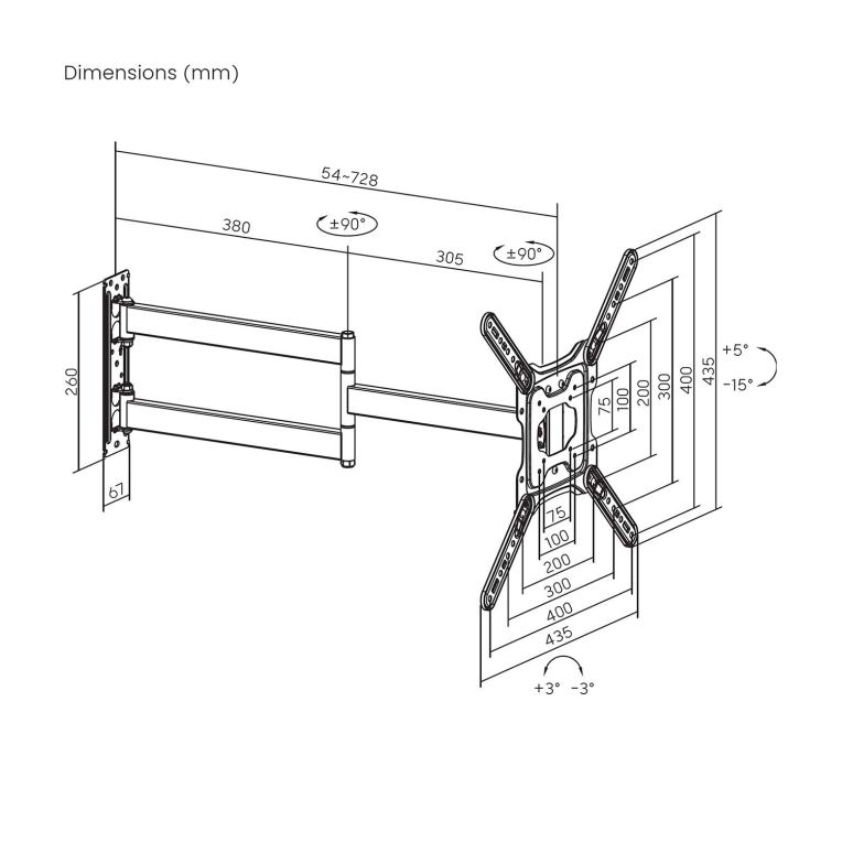 AISENS WT65TSLE-383 soporte para TV 165.1 cm (65") - detalle