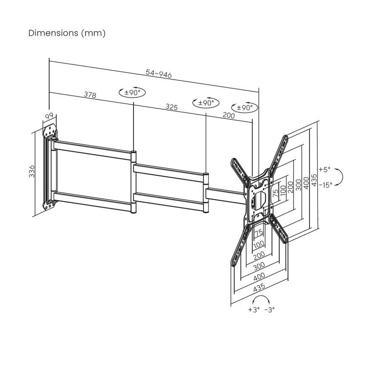 AISENS WT65TSLE-385 soporte para TV 165.1 cm (65") - detalle