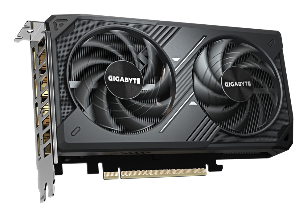 GIGABYTE GeForce RTX 5060 WINDFORCE MAX OC 8G Tarjeta Gráfica - 8 GB GDDR7. 128 bits. PCI-E 5.0. 2512 MHz Frecuencia del núcleo. 3 x DisplayPort. 1 x HDMI. NVIDIA DLSS 4. GV-N5060WF2MAX OC-8GD - detalle