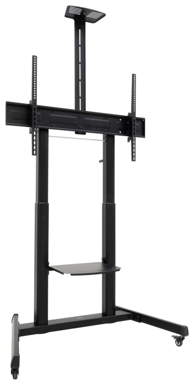TooQ “AQUILES” Soporte de Suelo con Ruedas con Regulación de Altura para Pantallas 60"-100". Negro - detalle