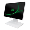 Monitor táctil TFT de 15.6" de 10POS, pantalla plana en color blanco, compatible con sistemas táctiles hasta 15 pulgadas.