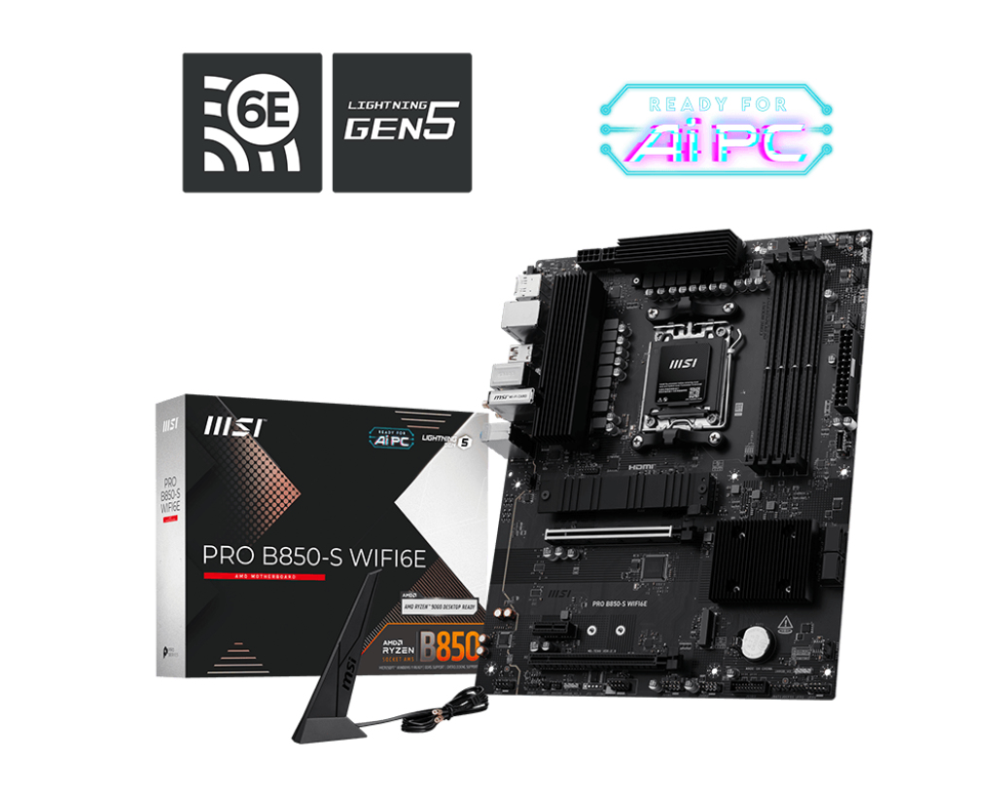 MSI PRO B850-S WIFI6E placa base AMD B850 Zócalo AM5 ATX - detalle