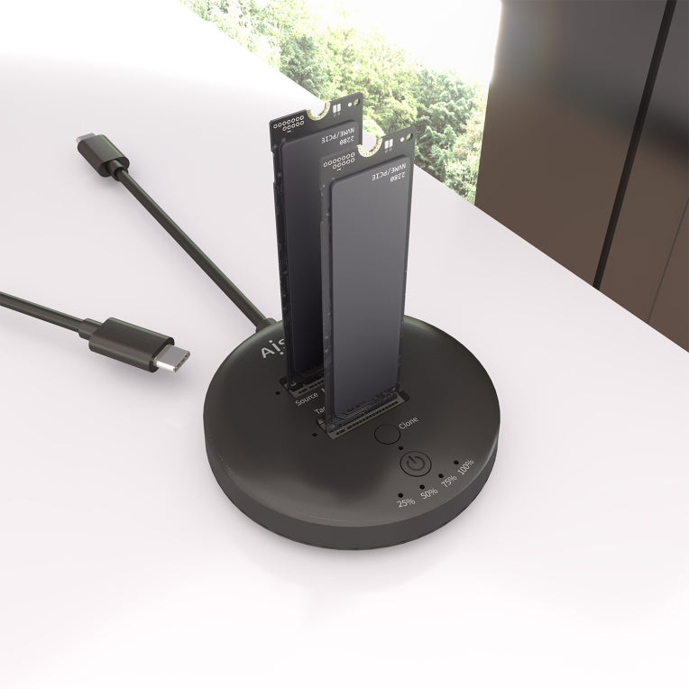 AISENS ASDS-2M2N05-BK base de conexión para disco duro USB 3.2 Gen 2 (3.1 Gen 2) Type-C