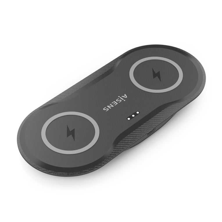 AISENS ASCH-15W2WC060-BK cargador de dispositivo móvil Auriculares. Smartphone Cargador inalámbrico Interior