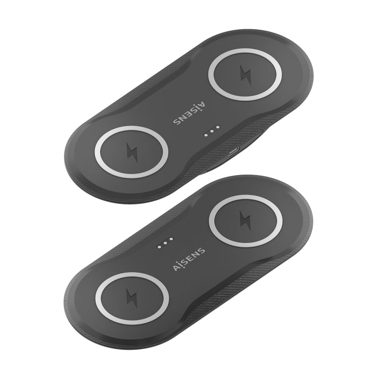 AISENS ASCH-15W2WC060-BK cargador de dispositivo móvil Auriculares. Smartphone Cargador inalámbrico Interior