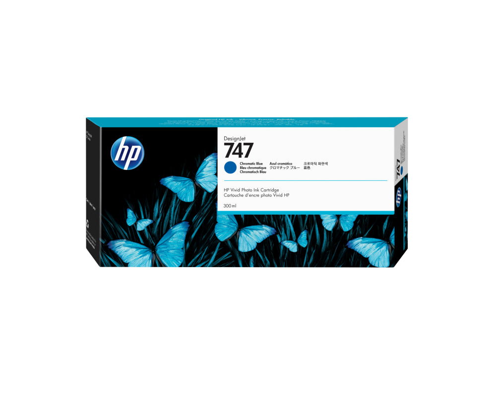 HP Cartucho de tinta azul cromática DesignJet 747 de 300 ml