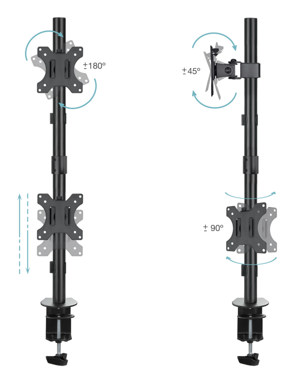 TooQ DB1233TNV-B soporte para monitor 81.3 cm (32") Escritorio - detalle