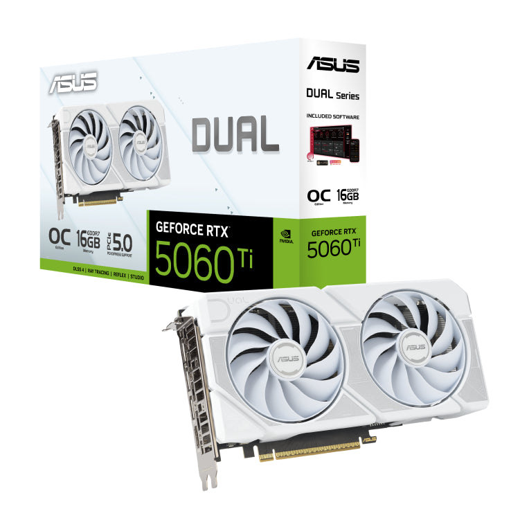 ASUS Dual -RTX5060TI-O16G-BLANCO NVIDIA GeForce RTX 5060 Ti 16 GB GDDR7