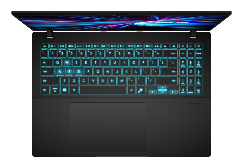 ASUS V16 V3607VH-RP019 - Ordenador Portátil 16" WUXGA 144Hz (Intel Core 7 240H. 16GB RAM. 512GB SSD. NVIDIA RTX 5050 8GB. Sin Sistema Operativo) Negro Mate - Teclado QWERTY español