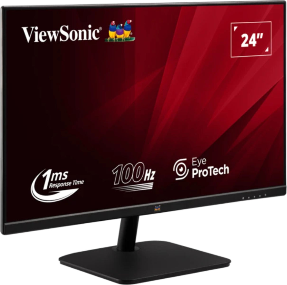 Pantalla para PC Viewsonic Value Series VA2432-MHD-3 de 61 cm (24"), 1920 x 1080 píxeles, Full HD, LED, negro