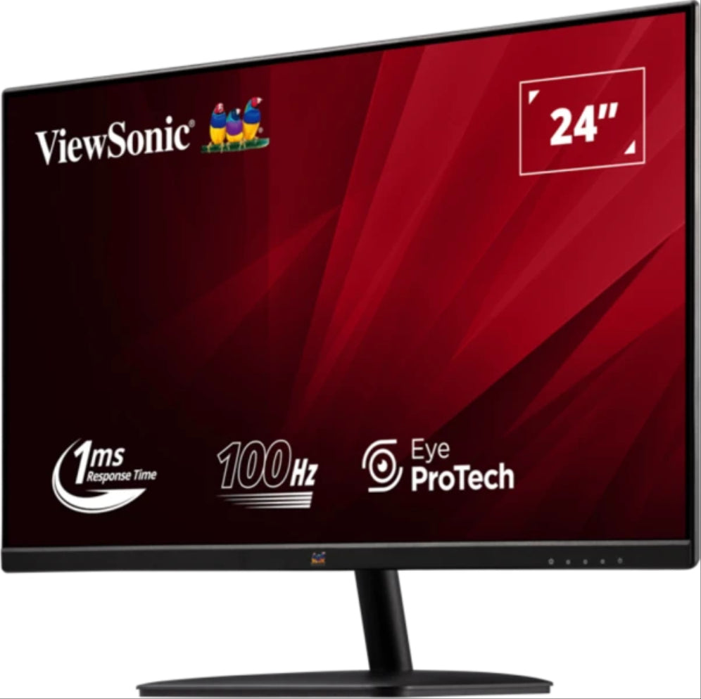 Pantalla para PC Viewsonic Value Series VA2432-MHD-3 de 61 cm (24"), 1920 x 1080 píxeles, Full HD, LED, negro