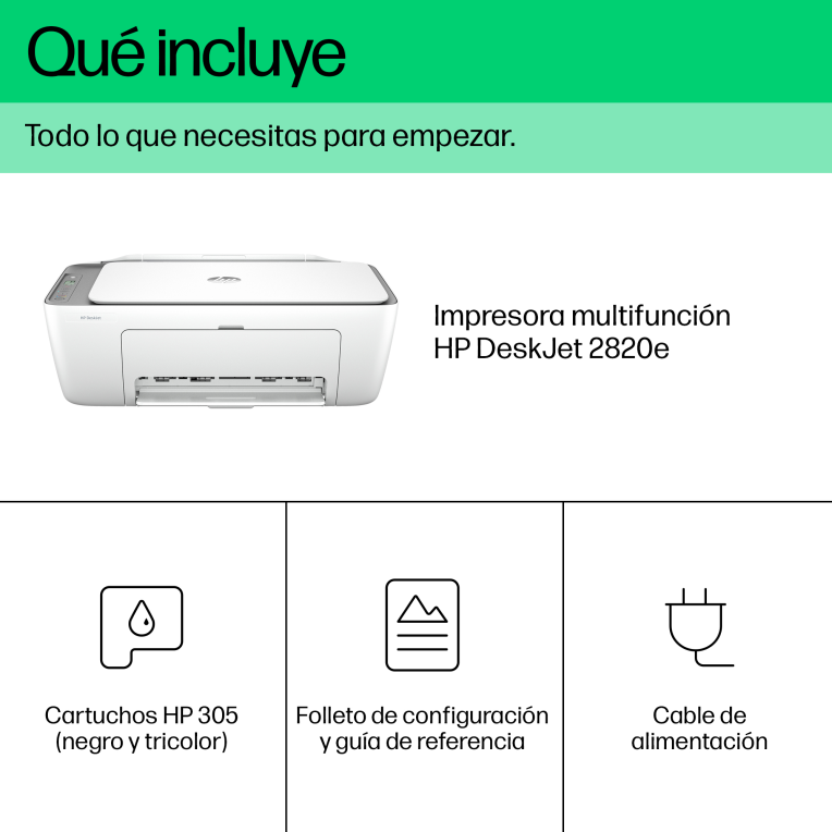 HP DeskJet 2820e Inalámbrico All-in-One Color Impresora. Instant Ink; Fotocopiadora. escáner - detalle