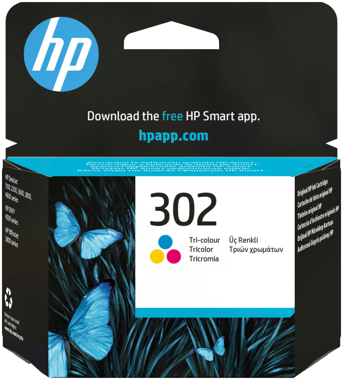 HP Cartucho de tinta original 302 tricolor - detalle