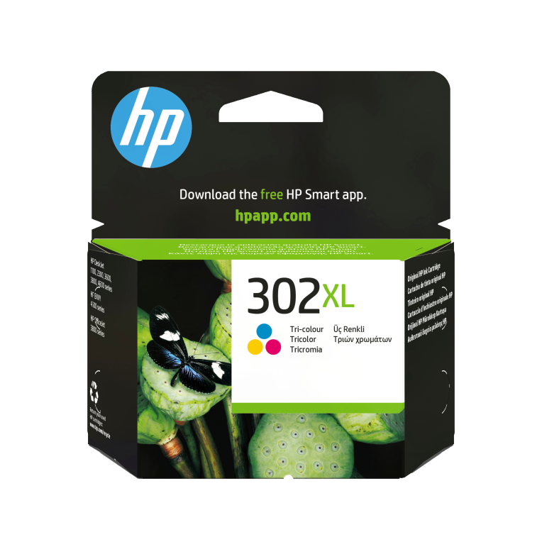 HP Cartucho de tinta original 302XL de alta capacidad tricolor - detalle