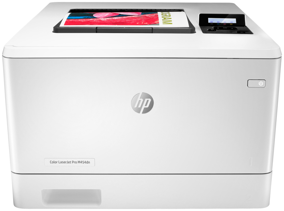 HP LaserJet Pro M454dn Color Impresora. Solo Ethernet; A doble cara - detalle