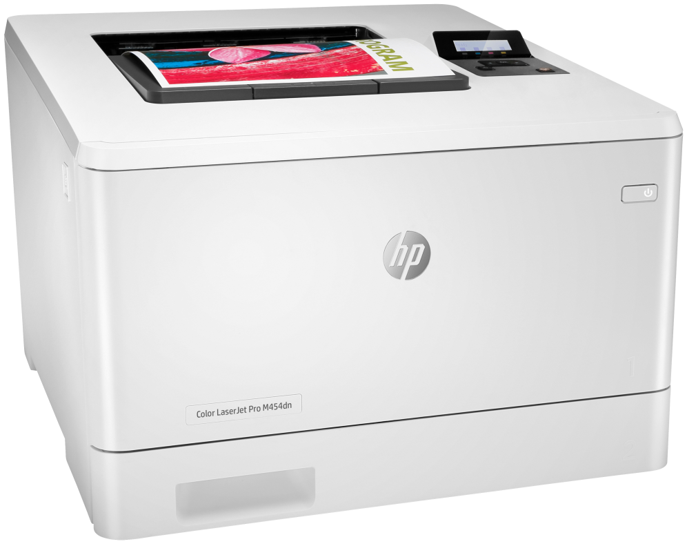 HP LaserJet Pro M454dn Color Impresora. Solo Ethernet; A doble cara - detalle