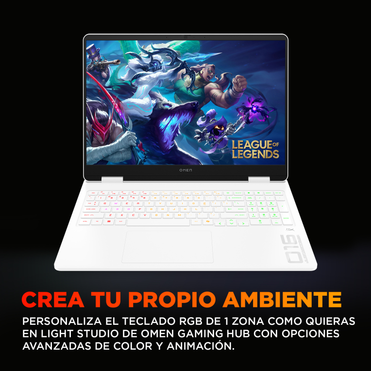 HP OMEN Gaming 16-am0045ns Intel® CoreT i9 i9-14900HX Portátil 40.6 cm (16") 2K 32 GB DDR5-SDRAM 1 TB SSD NVIDIA GeForce RTX 5060 Wi-Fi 6 (802.11ax) FreeDOS Blanco - detalle