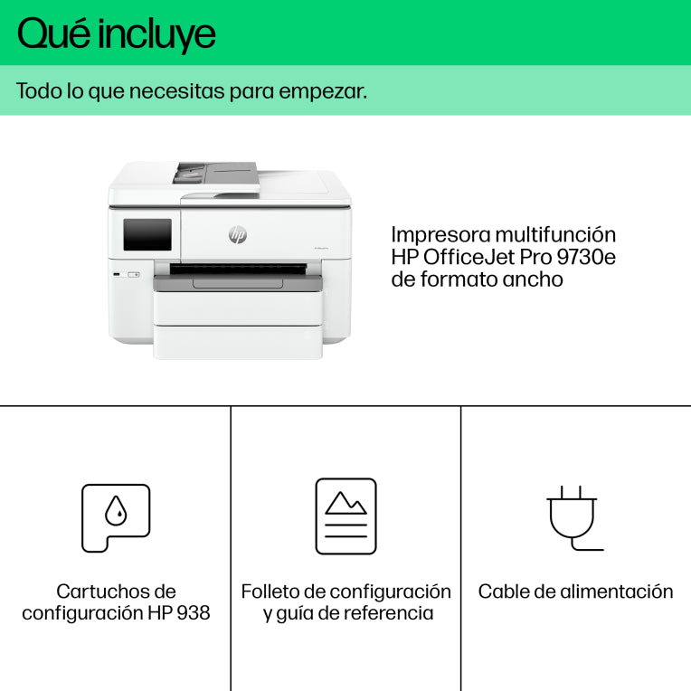 HP OfficeJet Pro 9730e Inalámbrico All-in-One Color Impresora. Servicio Instant Ink; Impresión a doble cara