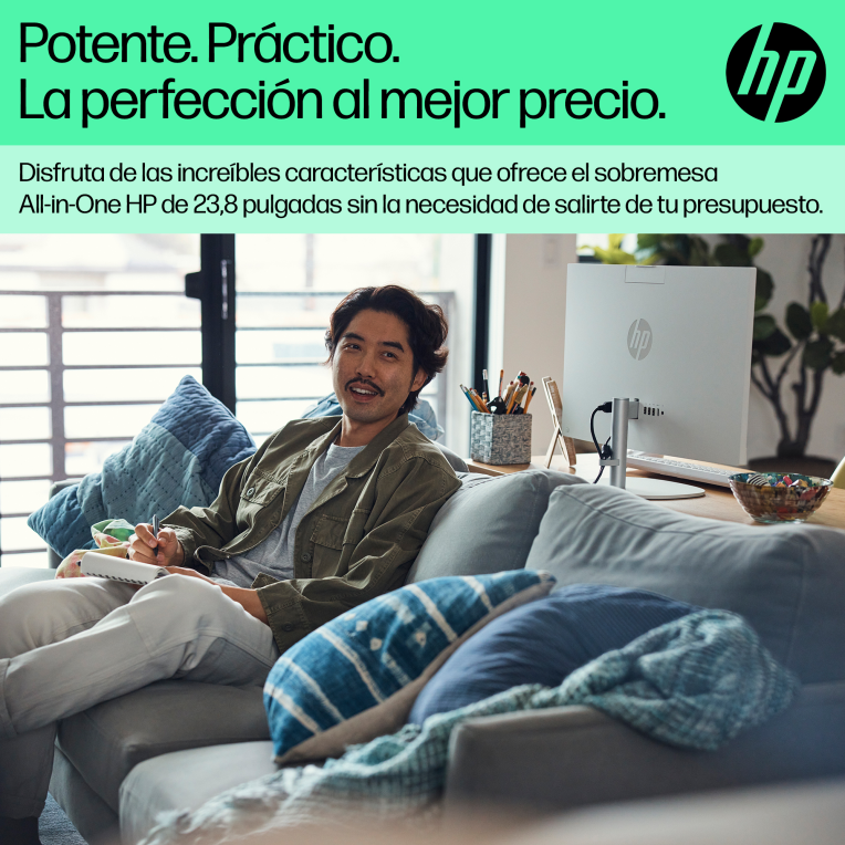 HP 24 -cr0129ns PC Intel® Core™ i5 i5-1335U 60.5 cm (23.8") 1920 x 1080 Pixeles PC todo en uno 16 GB DDR4-SDRAM 512 GB SSD Windows 11 Home Wi-Fi 6 (802.11ax) Blanco - detalle