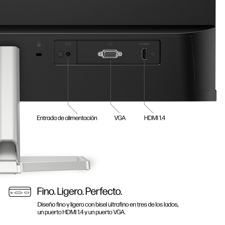 Monitor HP FHD serie 5 de 23,8 polgadas - 524 pés cadrados