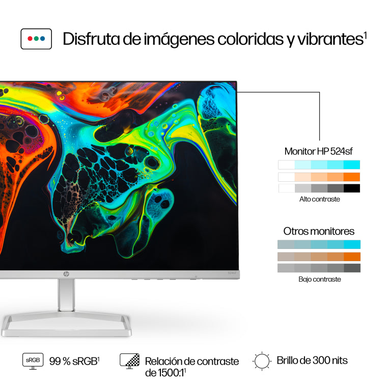 Monitor HP FHD serie 5 de 23,8 polgadas - 524 pés cadrados