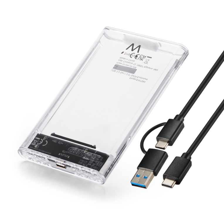 Ewent EW7064 caja para disco duro externo Caja externa para unidad de estado sólido (SSD) Transparente 2.5" - detalle