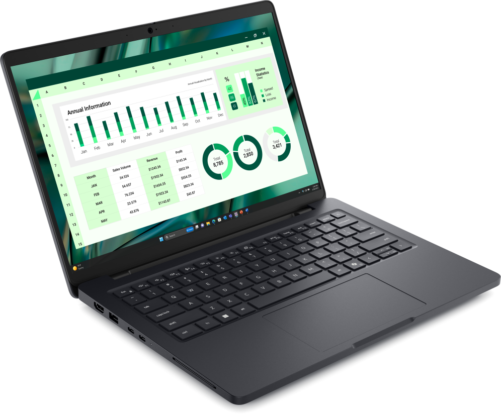 DELL Pro Max 14 MC14250 Intel Core Ultra 7 265H Estación de trabajo móvil 35.6 cm (14") Full HD+ 16 GB LPDDR5x-SDRAM 512 GB SSD NVIDIA RTX PRO 500 Blackwell Wi-Fi 7 (802.11be) Windows 11 Pro Español Negro - detalle