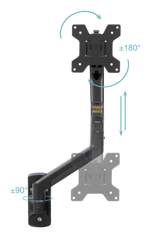 TooQ LP1334TNR-B soporte para monitor 86.4 cm (34") Escritorio Blanco