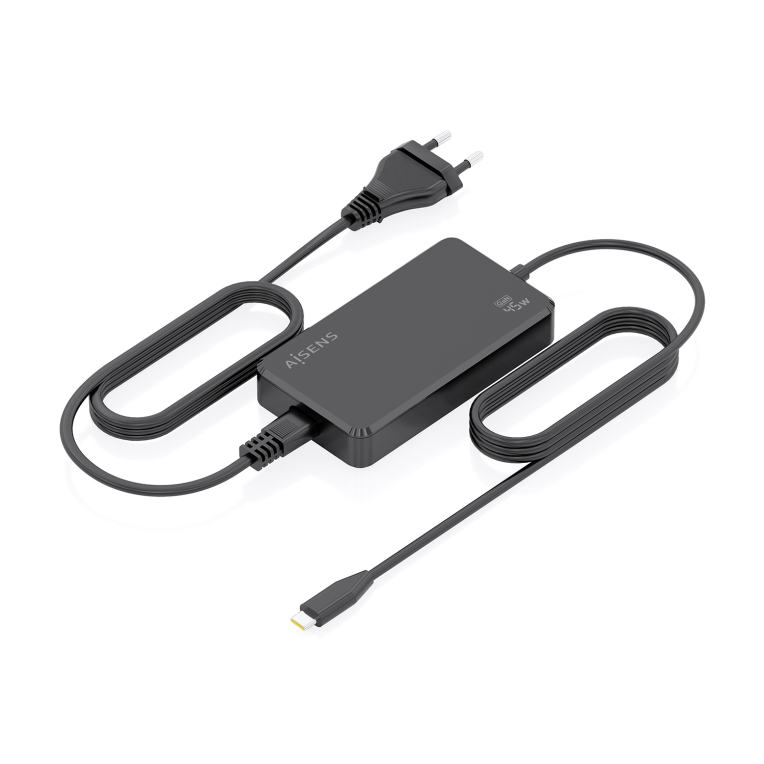 AISENS Cargador De Sobremesa GaN 45W PD3.0 1xUSB-C 1.8m. Negro - detalle
