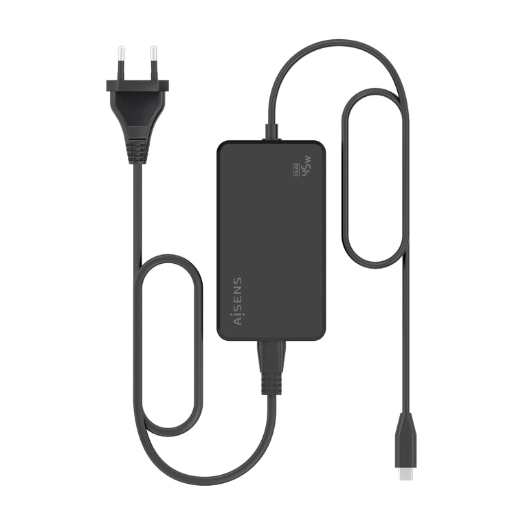 AISENS Carregador De Sobretaula GaN 45W PD3.0 1xUSB-C 1.8m. Negre