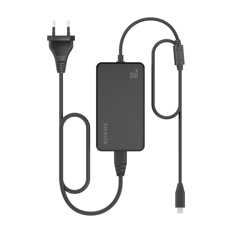 AISENS Cargador De Sobremesa GaN 90W PD3.0 1xUSB-C 1.8m. Negro - detalle