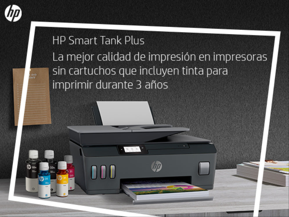 HP Smart Tank Plus 570 Inalámbrico All-in-One Color Impresora. Fotocopiadora. escáner