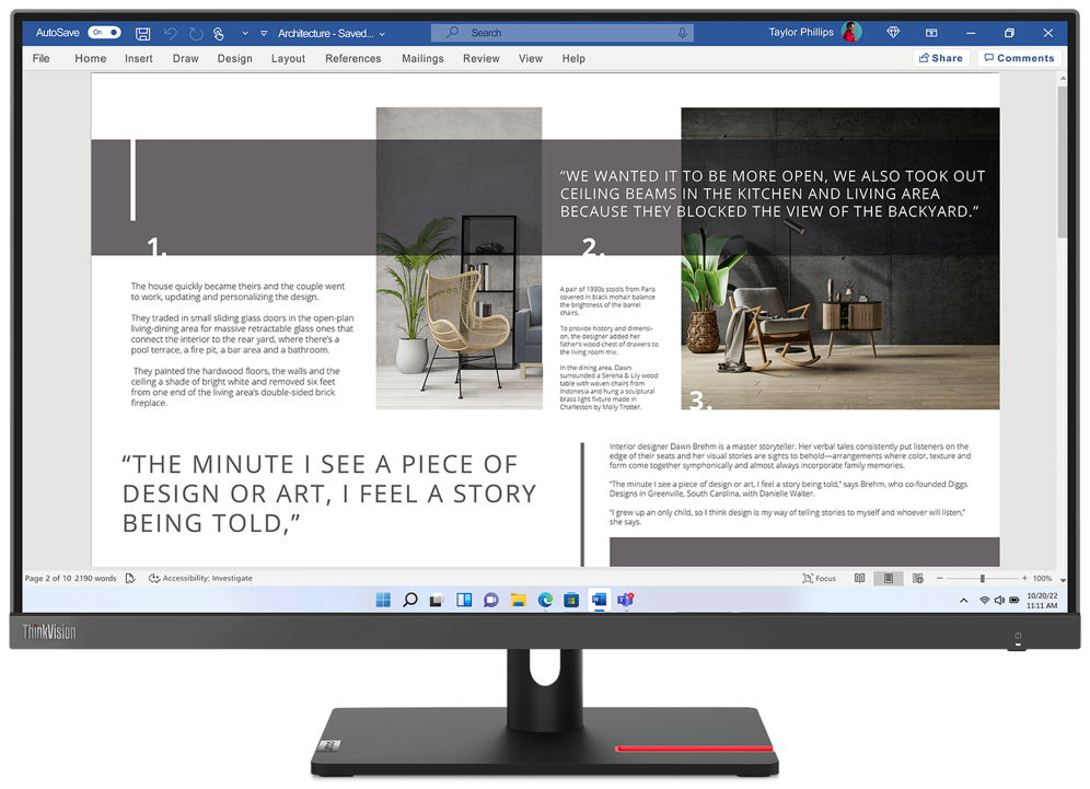 Lenovo ThinkVision S27i-30 pantalla para PC 68.6 cm (27") 1920 x 1080 Pixeles Full HD LED Gris - detalle
