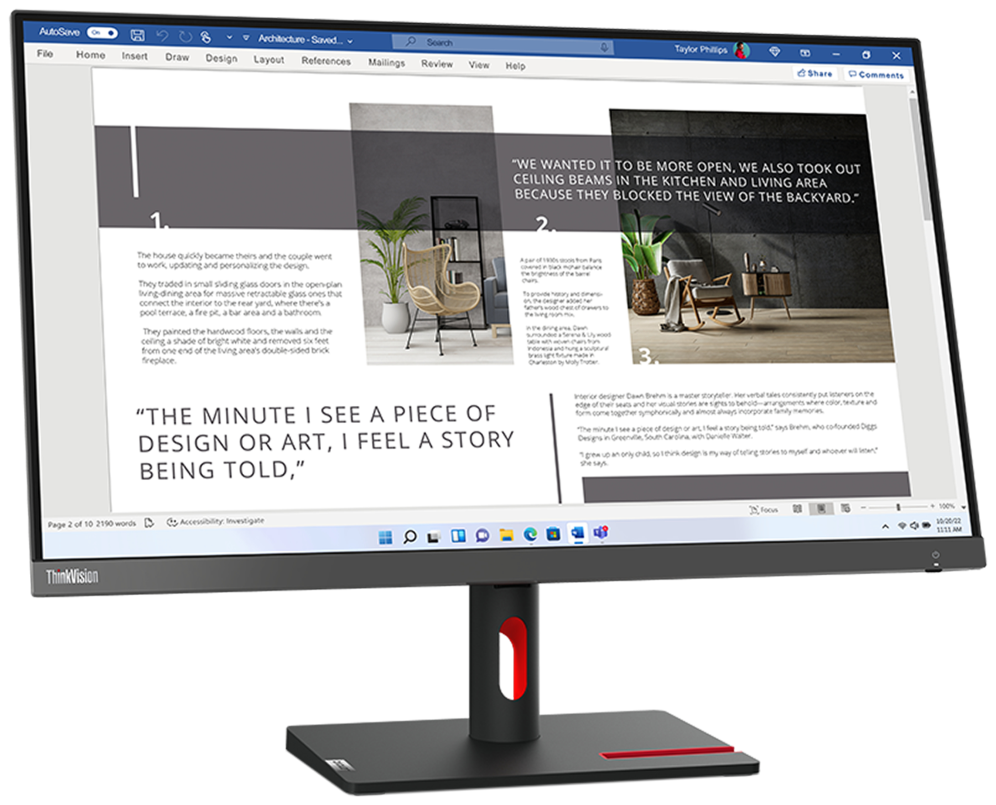 Lenovo ThinkVision S27i-30 pantalla para PC 68.6 cm (27") 1920 x 1080 Pixeles Full HD LED Gris - detalle