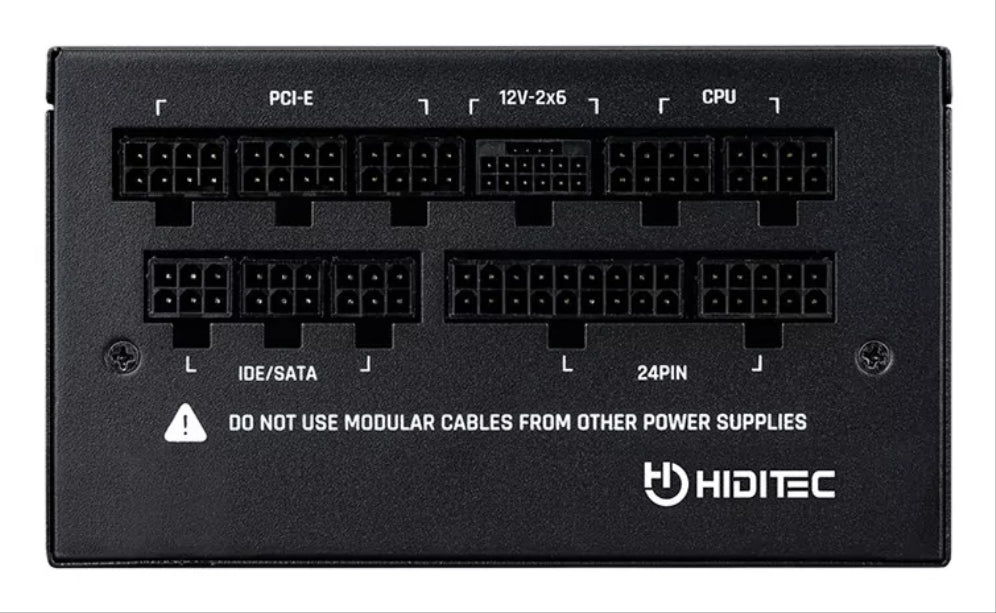 Hiditec GDX750 v3 80PLUS GOLD ATX 3.1 PCIe 5.1 unidad de fuente de alimentación 750 W 20+4 pin ATX Negro