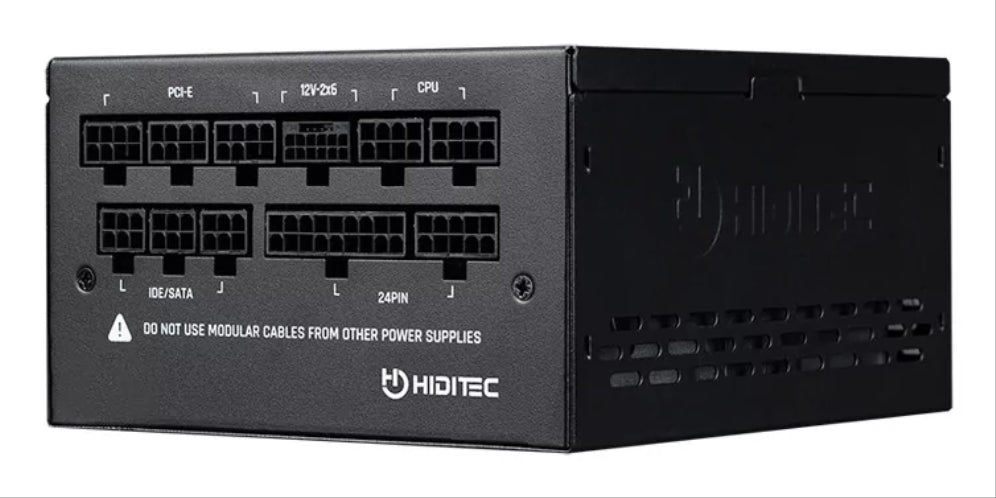 Hiditec GDX1050 v3 80PLUS GOLD ATX 3.1 PCIe 5.1 unidad de fuente de alimentación 1050 W 20+4 pin ATX Negro