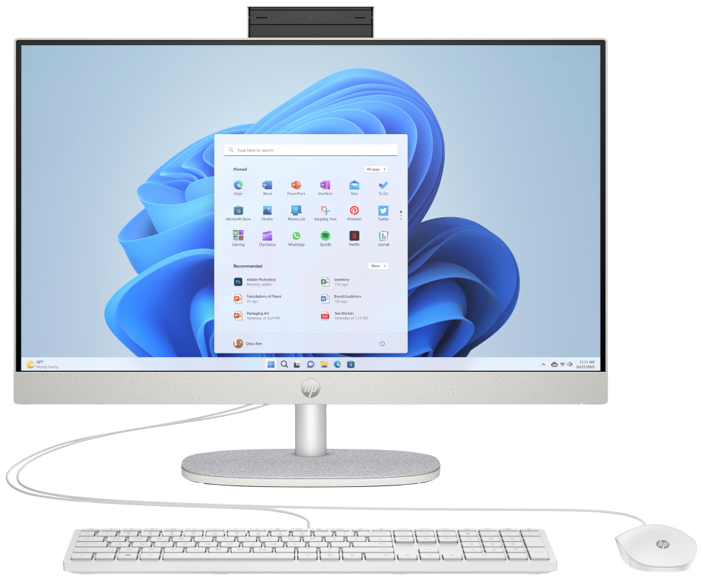HP 24 -cr0129ns PC Intel® Core™ i5 i5-1335U 60.5 cm (23.8") 1920 x 1080 Pixeles PC todo en uno 16 GB DDR4-SDRAM 512 GB SSD Windows 11 Home Wi-Fi 6 (802.11ax) Blanco - detalle