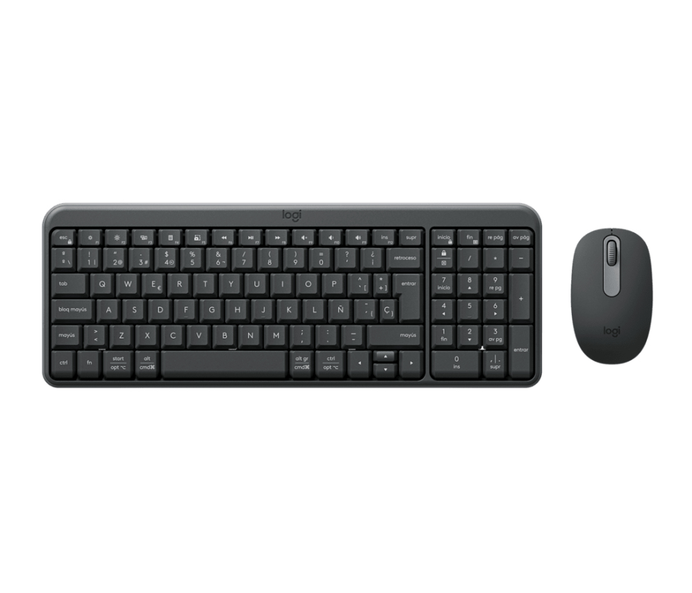 Logitech MK250 Compact Bluetooth Wireless Combo teclado Ratón incluido Universal RF Wireless + Bluetooth QWERTY Español Grafito - detalle