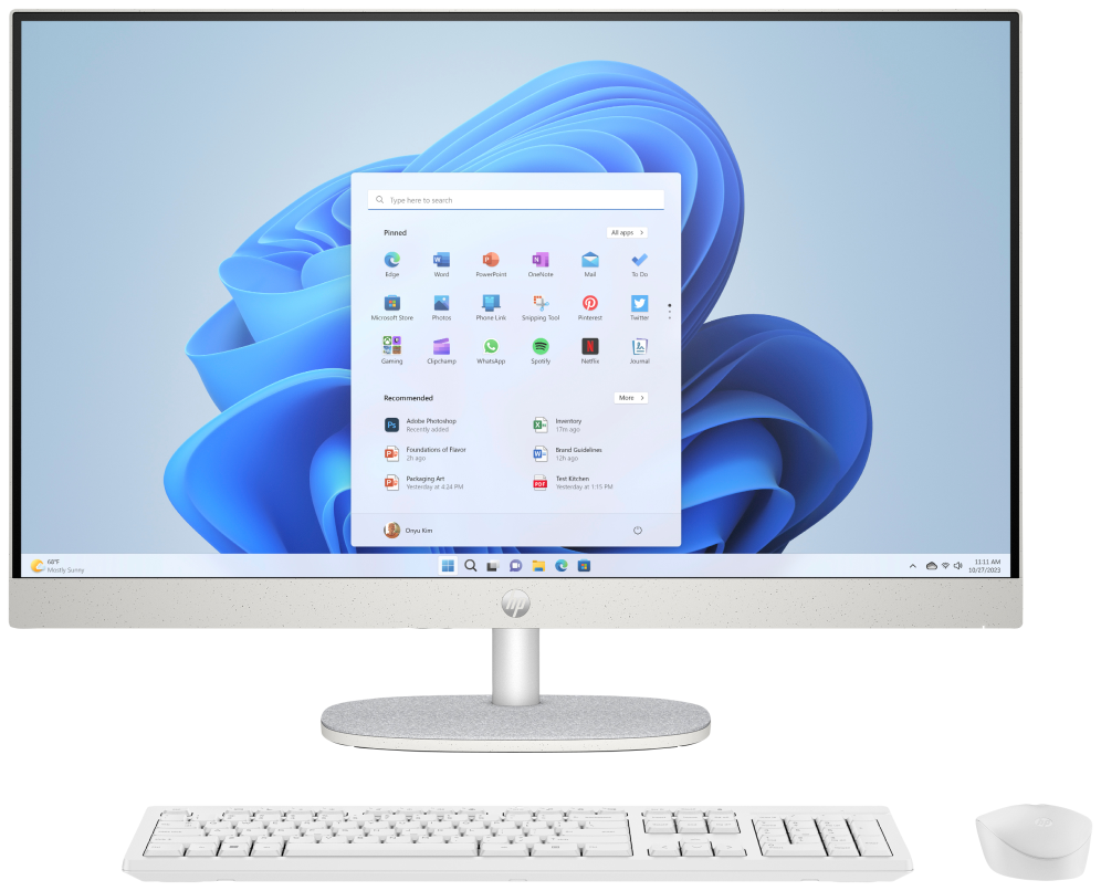 HP All-in-One 27-cr0090ns Intel® Core™ i5 i5-1335U 68.6 cm (27") 1920 x 1080 Pixeles PC todo en uno 16 GB DDR4-SDRAM 512 GB SSD FreeDOS Wi-Fi 6 (802.11ax) Blanco - detalle