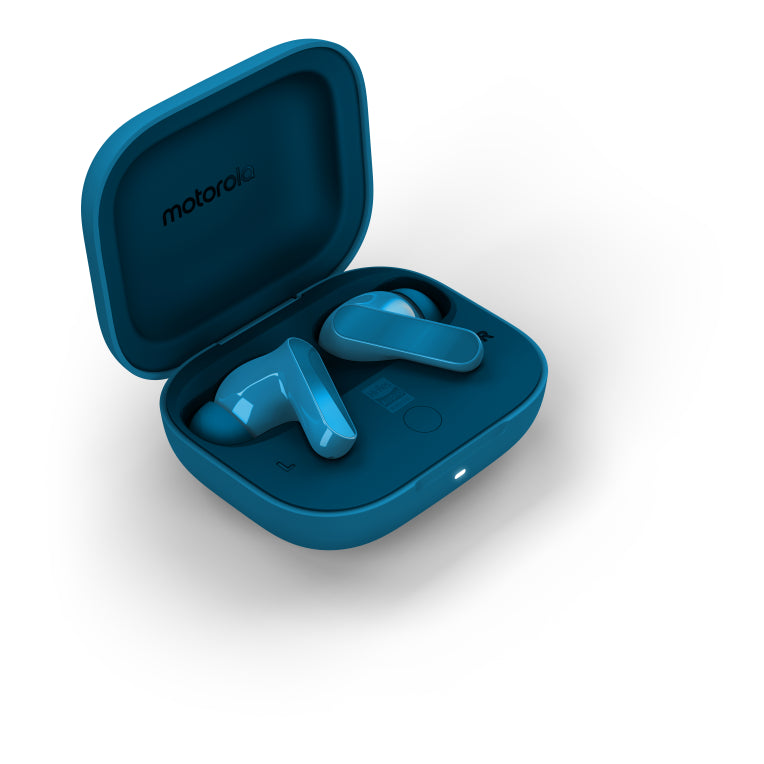 Auriculares intraauriculares Motorola Moto Buds Bass True Wireless Stereo (TWS) para chamadas/música, Bluetooth, azul