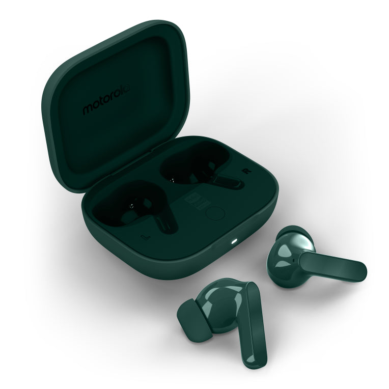 Auriculares intraauriculares Motorola Moto Buds Bass True Wireless Stereo (TWS) para chamadas/música, Bluetooth, verdes